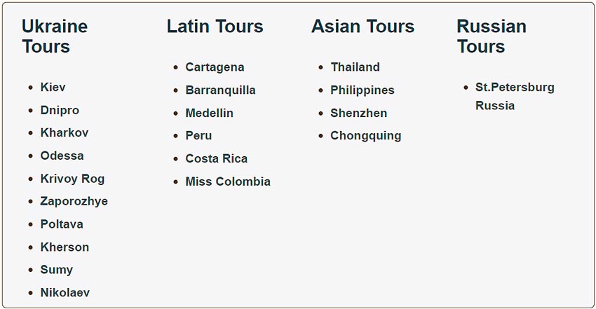 Chinese mail order bride tours, also known as Chinese romance, marriage, or dating tours